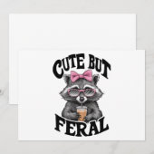 Schattigee maar wilde wasbeer met zonnebril wasbee kaart (Voorkant / Achterkant)