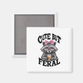 Schattigee maar wilde wasbeer met zonnebril wasbee magneet (Voorkant / Achterkant)