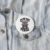 Schattigee maar wilde wasbeer met zonnebril wasbee ronde button 7,6 cm (In situ)