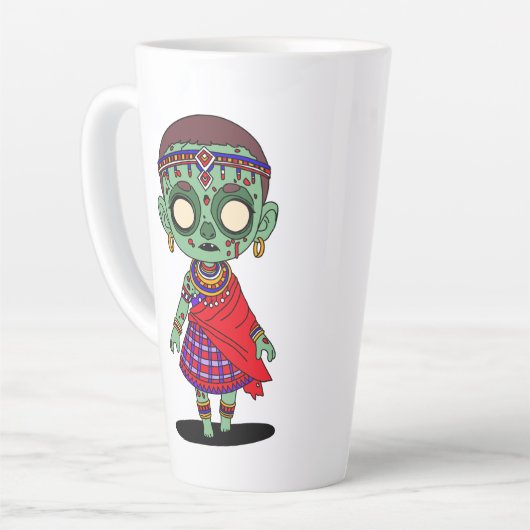 Schattigee Maasai Zombie Latte Mok (Linkerhoek)