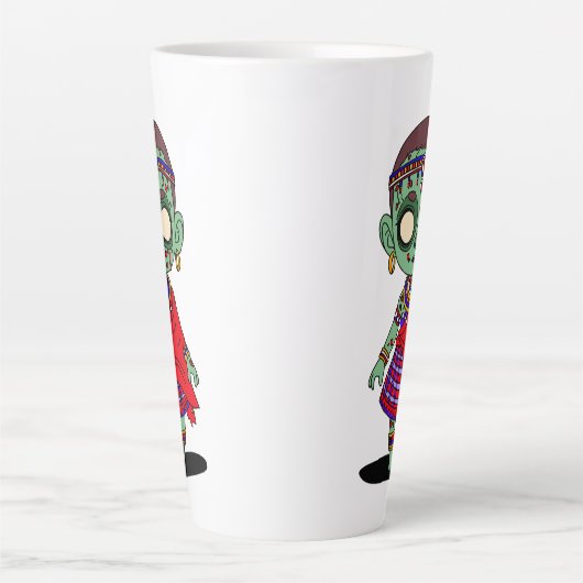 Schattigee Maasai Zombie Latte Mok (Voorkant)