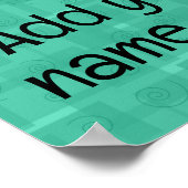 Schattigee Mac houdt van kaas Custom Kinder naam P Poster (Hoek)