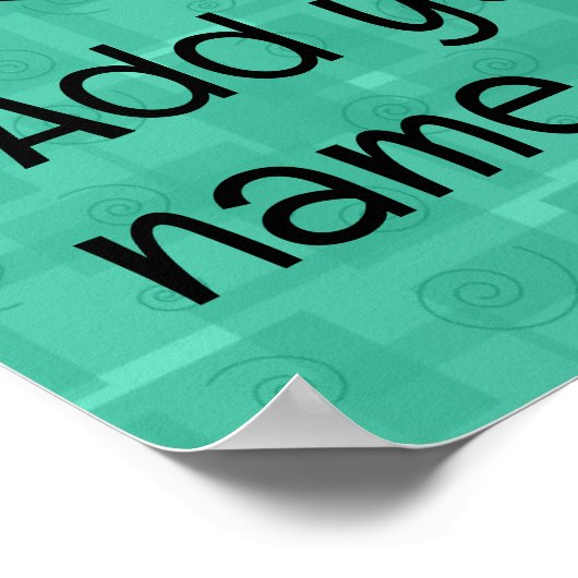 Schattigee Mac houdt van kaas Custom Kinder naam P Poster (Hoek)