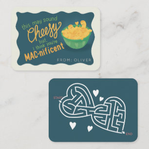 Schattigee Mac-nificent Mac & Cheese klaslokaal Va Notitiekaartje