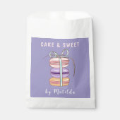 Schattigee Macaron Cake & Sweet Pastry Baking Busi Bedankzakje (Voorkant)