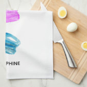 Schattigee macarons illustratie theedoek (Quarter Fold)