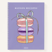 Schattigee Macarons Pastry Chef Bakken Recept Naam Notitieboek (Voorkant)