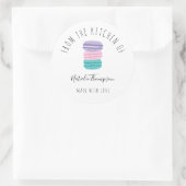 Schattigee Macarons Uit de keuken van bakken Zelfg Ronde Sticker (Tas)