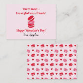 Schattigee Macarons Valentijnsdag Classroom Notitiekaartje (Voorkant / Achterkant)