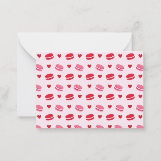 Schattigee Macarons Valentijnsdag Classroom Notitiekaartje (Achterkant)