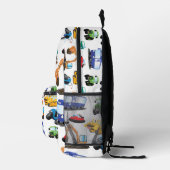 Schattigee machinesauto's cartoon bedrukte rugzak (Rechts)