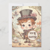 Schattigee Mad Hatter Whimsical Wonderland Woodlan Kaart (Voorkant)
