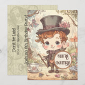 Schattigee Mad Hatter Whimsical Wonderland Woodlan Kaart (Voorkant / Achterkant)