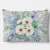 Schattigee madeliefjes & Blauw Bloemen Kosmetische Etui (Achterkant)