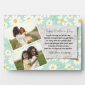 Schattigee madeliefjes foto's en gedicht Moederdag Fotoplaat (voorkant)