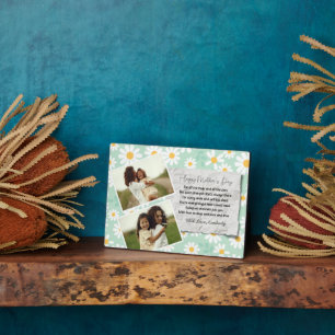 Schattigee madeliefjes foto's en gedicht Moederdag Fotoplaat