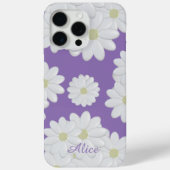Schattigee madeliefjes naam Paarse witte madeliefj Case-Mate iPhone Case (Achterkant)