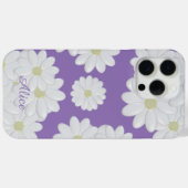 Schattigee madeliefjes naam Paarse witte madeliefj Case-Mate iPhone Case (Achterkant (horizontaal))
