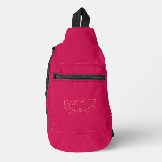 Schattigee Magenta & Roze "Ballet Everyday" Sling Bag (Voorkant)