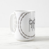 Schattigee Magic Silver Bows Baby shower Mok (Voorkant links)