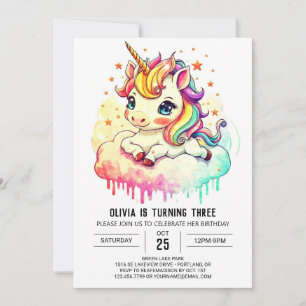 Schattigee Magic Unicorn Verjaardag Kaart