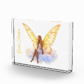 Schattigee magisch blauwe ogen fee felle gouden vl fotoblokken (Rechts)