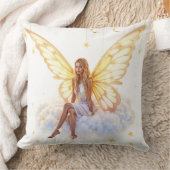 Schattigee magisch blauwe ogen fee felle gouden vl kussen (Deken)