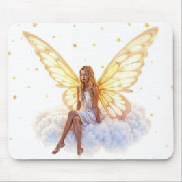 Schattigee magisch blauwe ogen fee felle gouden vl muismat