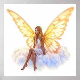 Schattigee magisch blauwe ogen fee felle gouden vl poster