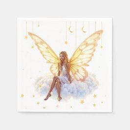 Schattigee magisch blauwe ogen fee felle gouden vl servet