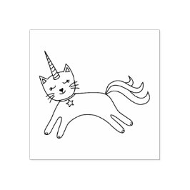 Schattigee Magische Caticorn Kat Eenhoorn Rubberstempel