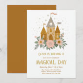 Schattigee magische dag Prinses Castle Verjaardag Kaart (Voorkant / Achterkant)