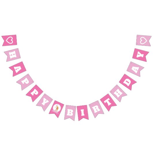 Schattigee magische eenhoorn heet roze meisje happ vlaggetjes (Alle)