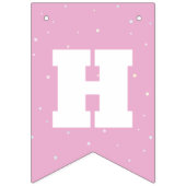 Schattigee magische eenhoorn heet roze meisje happ vlaggetjes (Tweede vlag)