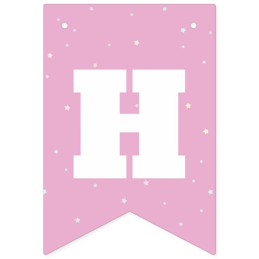 Schattigee magische eenhoorn heet roze meisje happ vlaggetjes (Tweede vlag)