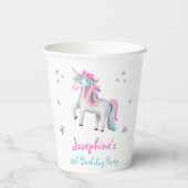 Schattigee magische eenhoorn Kinderen verjaardag Papieren Bekers (Achterkant)