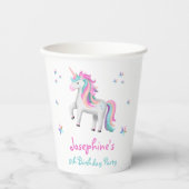 Schattigee magische eenhoorn Kinderen verjaardag Papieren Bekers (Voorkant)