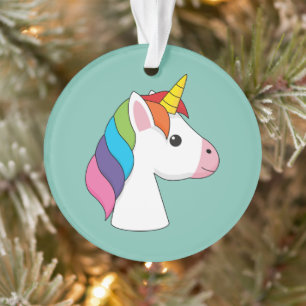 Schattigee Magische Eenhoorn met Kleurrijk Haar Ornament