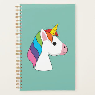 Schattigee Magische Eenhoorn met Kleurrijk Haar Planner