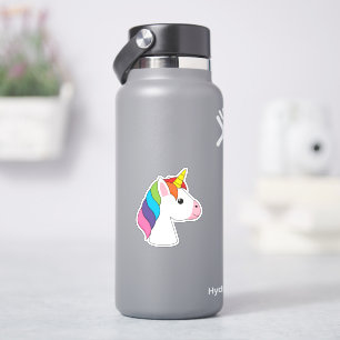 Schattigee Magische Eenhoorn met Kleurrijk Haar Sticker
