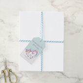 Schattigee Magische Eenhoorn Pastel Baby shower VE Cadeaulabel (Met Touw)