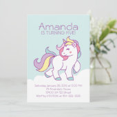 Schattigee Magische Eenhoorn Pastel MEISJE Dieren  Kaart (Staand voorkant)