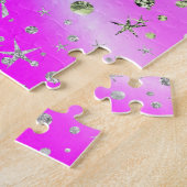 Schattigee magische eenhoorn puzzel legpuzzel (Zijkant)