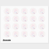 Schattigee magische eenhoorn roze dank u ronde sticker (Vel)