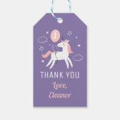 Schattigee Magische Eenhoorn Verjaardag Bedankt Cadeaulabel (Voorkant)