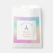 Schattigee magische eenhoorn verjaardag Bedankt vo Bedankzakje (Voorkant)
