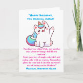 Schattigee Magische Funny Unicorn Kids Verjaardags Kaart (Voorkant)
