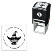 Schattigee magische kat met het Pet van een heks Zelfinktende Stempel (In situ)