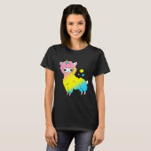 Schattigee Magische Llama Eenhoorn Llamacorn T-shirt (Voorkant volledig)