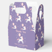 Schattigee Magische Paarse en Roze Eenhoorn Dank U Bedankdoosjes (Geopend)